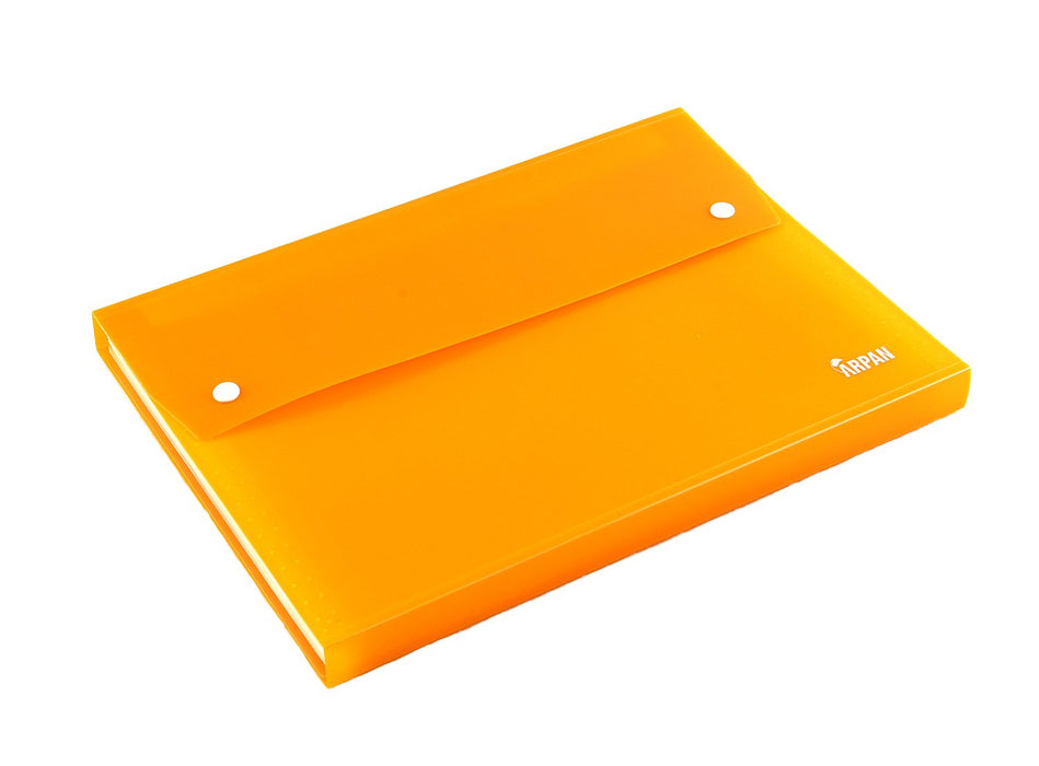 Arpan A4 Expanding File Folder ST-9600 Orange Plastic 24 x 33 x 2 cm