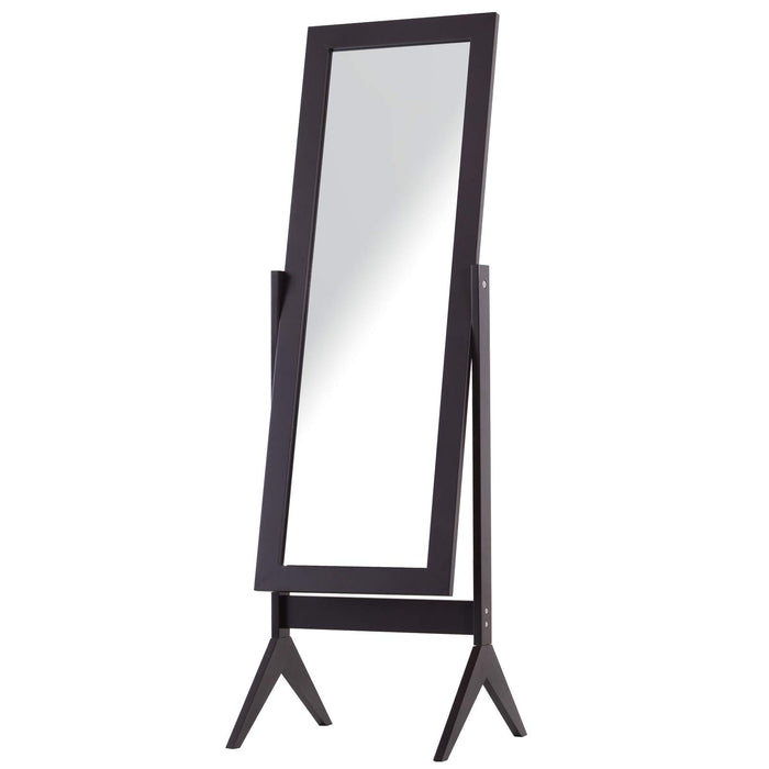 HOMCOM Freestanding Jewellery Mirror White