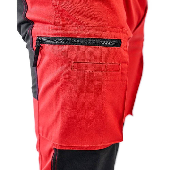 BLÅKLÄDER Trousers 14591845 Cotton, PL (Polyester) Red, Black Size 46R