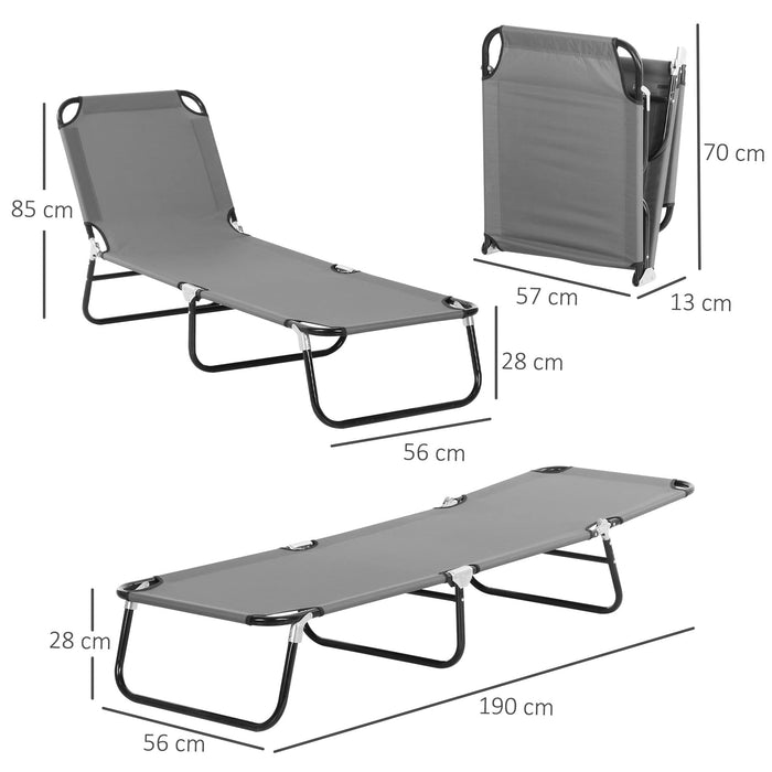 OutSunny ?Alloy Steel, Oxford Lounge Chair 84B-442GY Grey