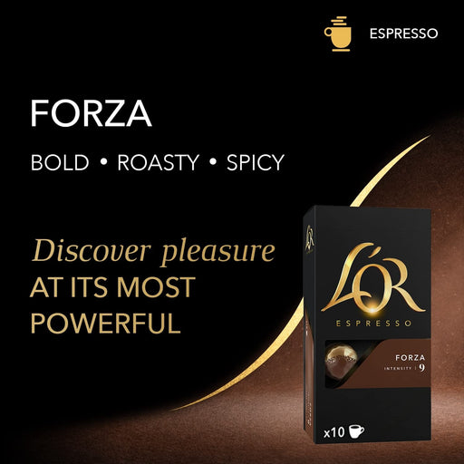 L'OR Espresso Forza Coffee Capsules Pack of 10