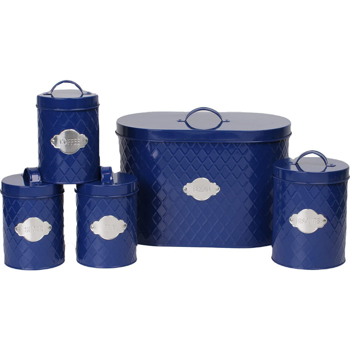 NEO Kitchen Storage Set Metal Navy HEX-NAVY Set of 5