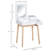 HOMCOM Dressing Table 831-183 MDF, Pine Wood White 500 mm x 600 mm x 8550 mm