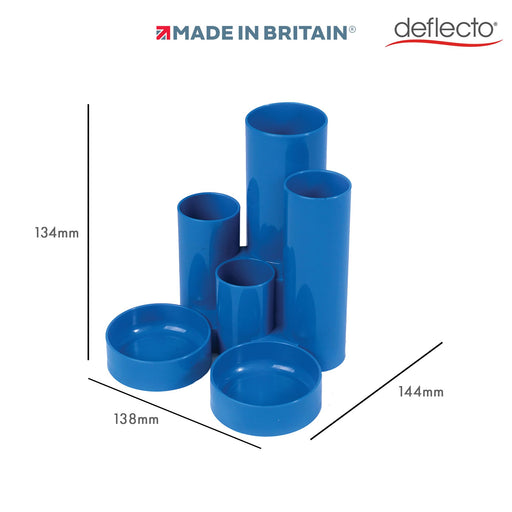 Deflecto Desk Organiser Plastic Blue