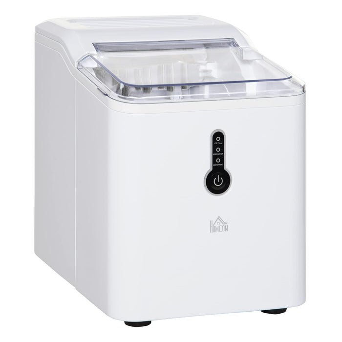 HOMCOM Ice Maker Machine 1.5 L 120 W PS, PP (Polypropylene) White