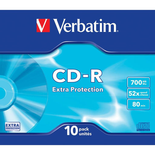 Verbatim CD-R Extra Protection 52x 700MB Slimcase Pack of 10