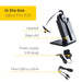 Jabra PRO 935 Wireless Mono Headset Over the Head With Noise Cancellation With Microphone Black