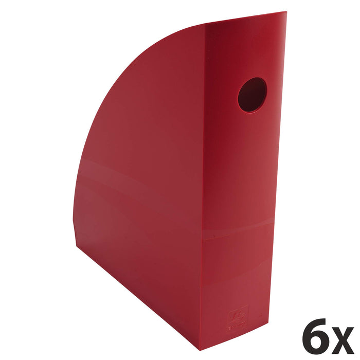 Exacompta Magazine File 18218D Red Carmin Pack of 6