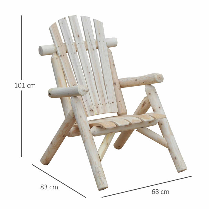 OutSunny Adirondack Chair Fir Brown 680 x 1,010 mm