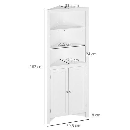 kleankin Cabinet MDF (Medium-Density Fibreboard) White 5.95 x 3.15 x 16.2 cm