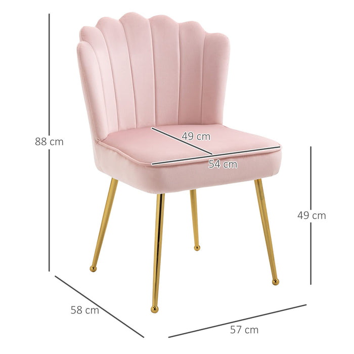 HOMCOM Accent Chair 839-169V70PK Pink