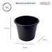 Plastic Waste Bin 14L Black 31.4 x 25.4 cm