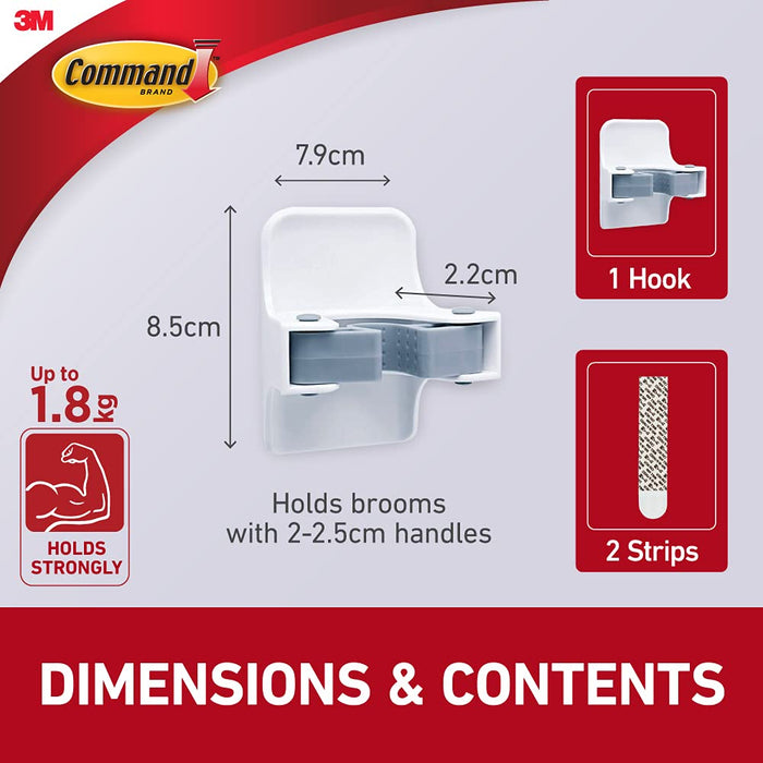 Command Hook Strips White 79 mm (W) x 0.062 m (L) Plastic 17007