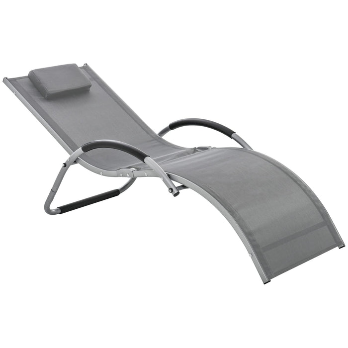 OutSunny Ergonomic Lounge Chair Dark Grey