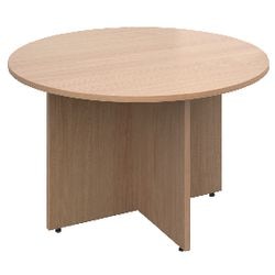 Dams International Circular Conference Table Beech Arrow Head 1,200 x 1,200 x 725 mm