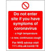 Seco Health & Safety Poster Do not enter site Self-Adhesive Vinyl Red, White 15 x 20 cm