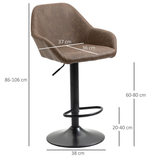 HOMCOM Bar Stool 835-733V70DR Dark brown