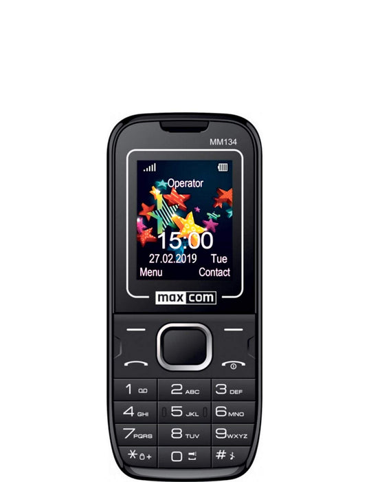 maxcom MM135D Comfort 2G 0.08 MP 4.5 cm 1.77 Inch Mobile Phone Black