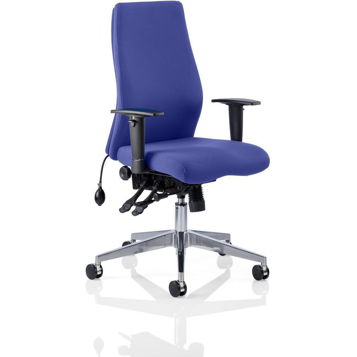 Dynamic Independent Seat & Back Posture Chair Height Adjustable Arms Onyx Maringa Teal Seat Without Headrest High Back