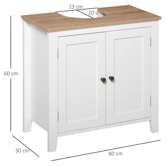 Kleankin Bathroom Storage Cabinet MDF White 300 x 600 mm