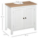 Kleankin Bathroom Storage Cabinet MDF White 300 x 600 mm