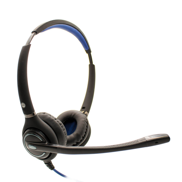 JPL 502S-PB Wired Stereo Headset Over the Head With Noise Cancellation QD Male With Microphone Black