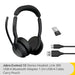 Jabra Evolve2 55 UC Stereo - Headset - on-ear - Bluetooth - wireless - active noise cancelling - USB-A - black - Optimised for UC