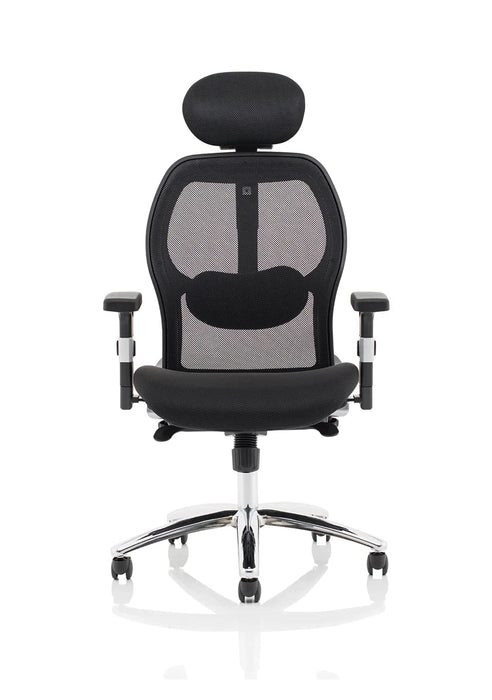 Dynamic Basic Tilt Executive Chair Height Adjustable Arms Sanderson II With Headrest High Back