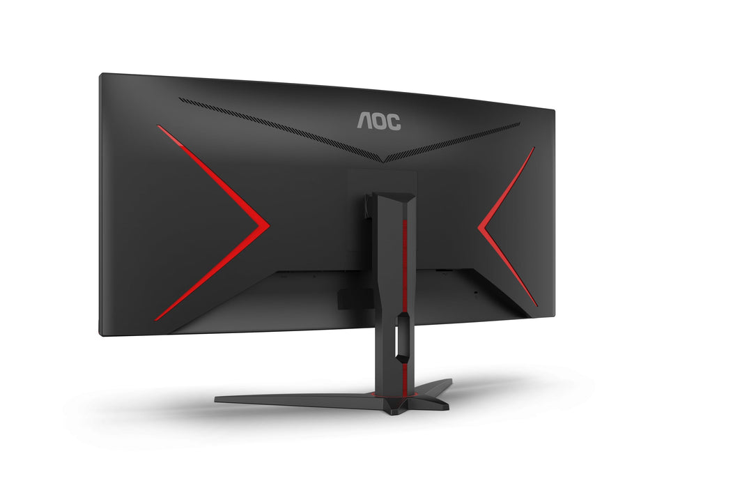 AOC Gaming CU34G2XE/BK - LED monitor - gaming - curved - 34" - 3440 x 1440 WQHD @ 144 Hz - VA - 4000:1 - HDR10 - 1 ms - HDMI, DisplayPort - black, red