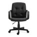 Nautilus Designs Ltd. Medium Back Leather Faced Executive Armchair with Decorative Stitching Detail - Black