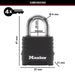 MASTERLOCK Combination Padlock M178EURD Boron Carbide