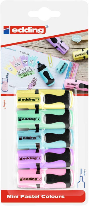 EDDING Mini Highlighter e-7 Assorted Medium Chisel 1-3 mm