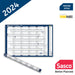 SASCO Compact Annual Planner Unmounted 2024 Landscape Blue English 61 x 40.5 cm