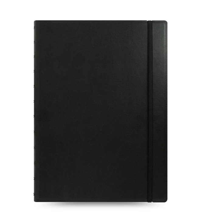 Filofax Notebook 115022 A4 Ruled Twin Wire Faux-leather Soft Cover Black 56 Pages