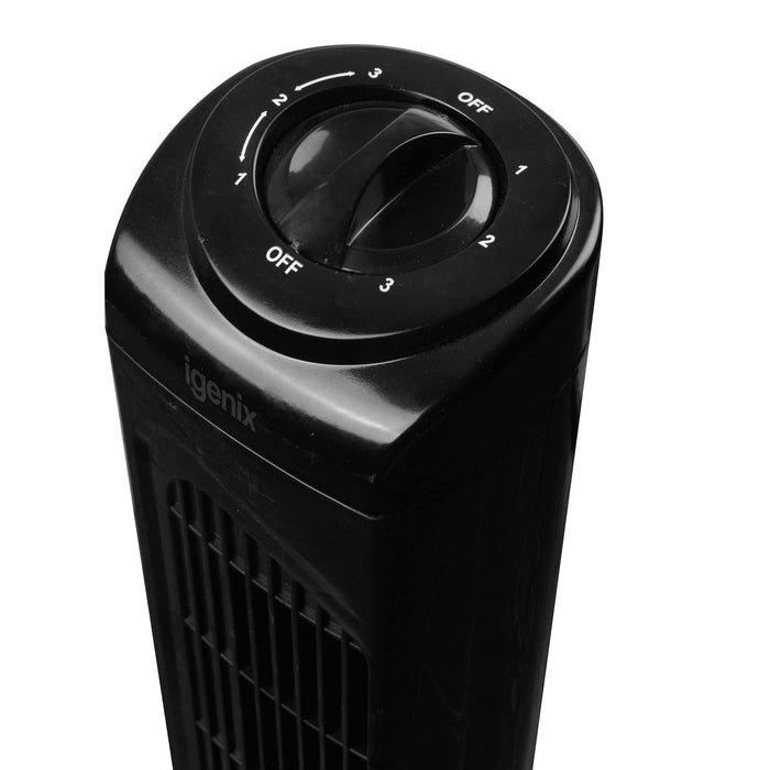 igenix Tower Fan 40 W 29 inch Black 1 Speed Setting 22 x 22 x 79 cm