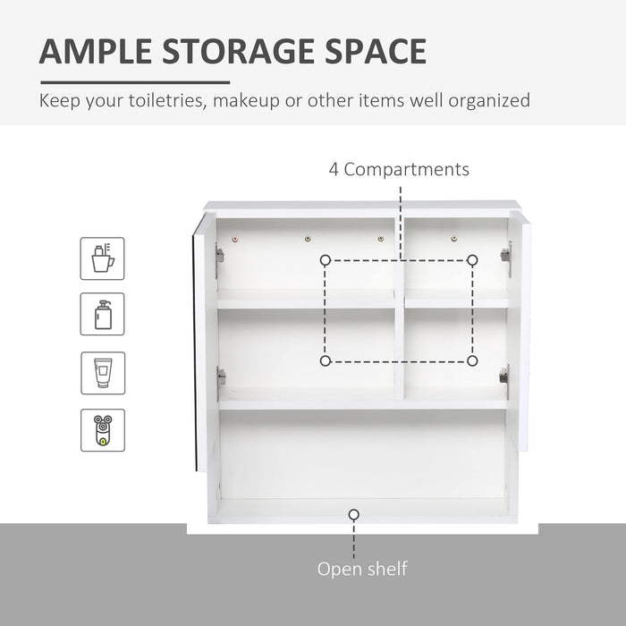 kleankin Mirror Cabinet White 150 x 550 mm