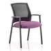 Dynamic Visitor Chair Fixed Armrest Metro Seat Tansy Purple Fabric