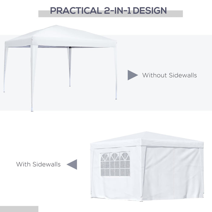 OutSunny Pop Up Gazebo Outdoors Water proof White 3000 x 3000 mm