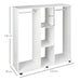 HOMCOM Open Wardrobe 831-190 Aluminium, Particle Board White 400 mm x 1200 mm x 1280 mm