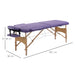 HOMCOM Portable Folding Massage Table, 2 Sections-Purple