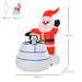 HOMCOM Christmas Penguin Inflatable White 125 x 160 cm