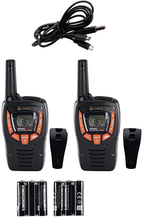 Cobra Two-Way Radio Set AM655 Black Pack of 2