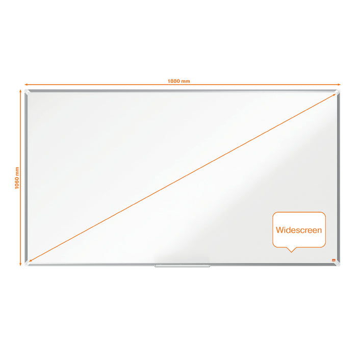 Nobo Premium Plus Widescreen Whiteboard 1915374 Wall Mounted Magnetic Lacquered Steel 188 x 106 cm