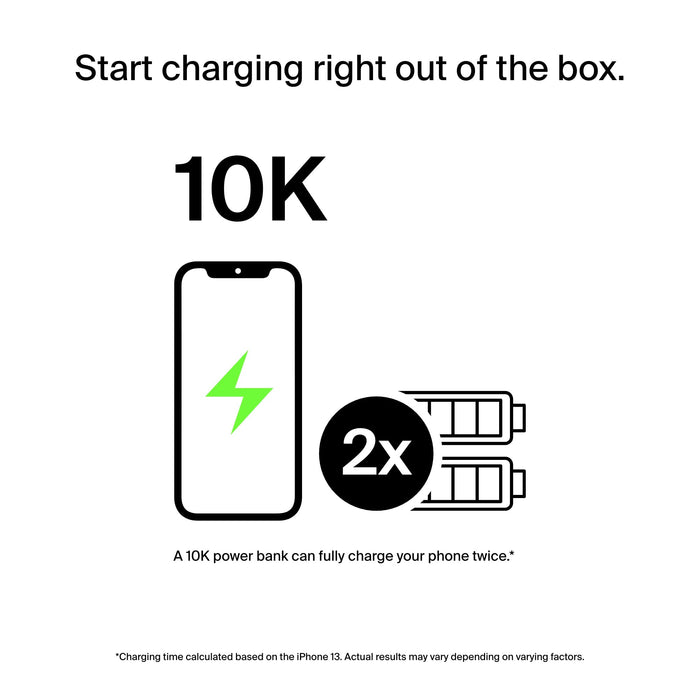 Belkin BoostCharge 10K USB-A USB-C 15W Power Bank Rose Black