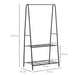 HOMCOM Cloth Rack 850-085 Steel Black 450 mm x 770 mm x 1530 mm