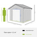 OutSunny Garden Shed 1.1 x 1.93 x 1.84 m Green