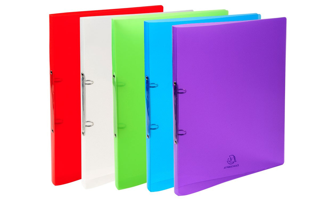 Exacompta Ring Binder Polypropylene A4 2 ring 15 mm Assorted Colours Pack of 30