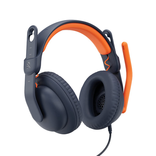 Logitech Zone Learn Over-Ear Wired Headset for Learners, 3.5mm AUX - Headphones with mic - over ear - wired - 3.5 mm jack