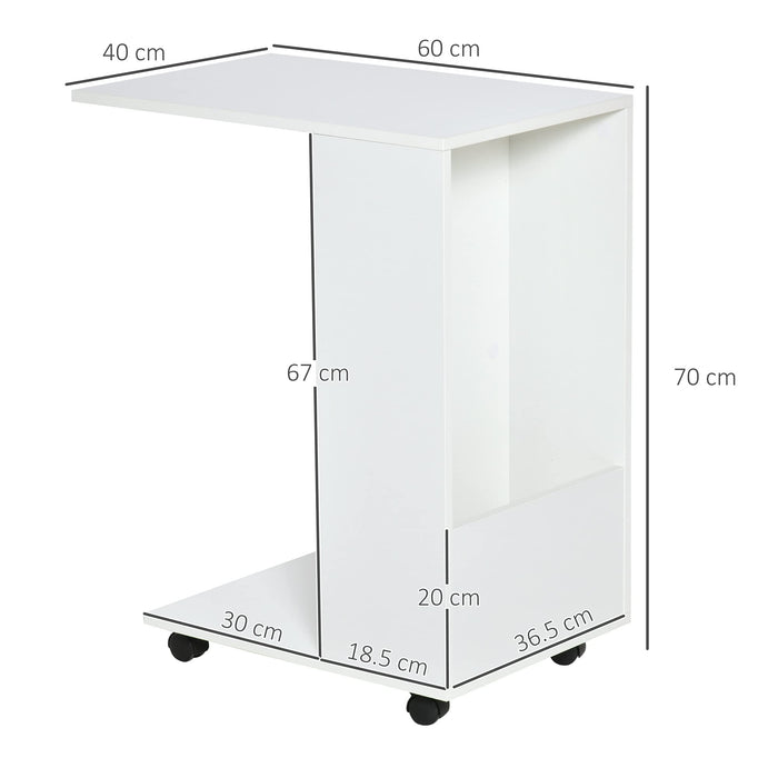 HOMCOM Table White 40 x 70 cm