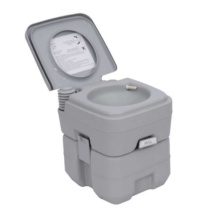 OutSunny Portable Toilet Grey 410 x 425 mm